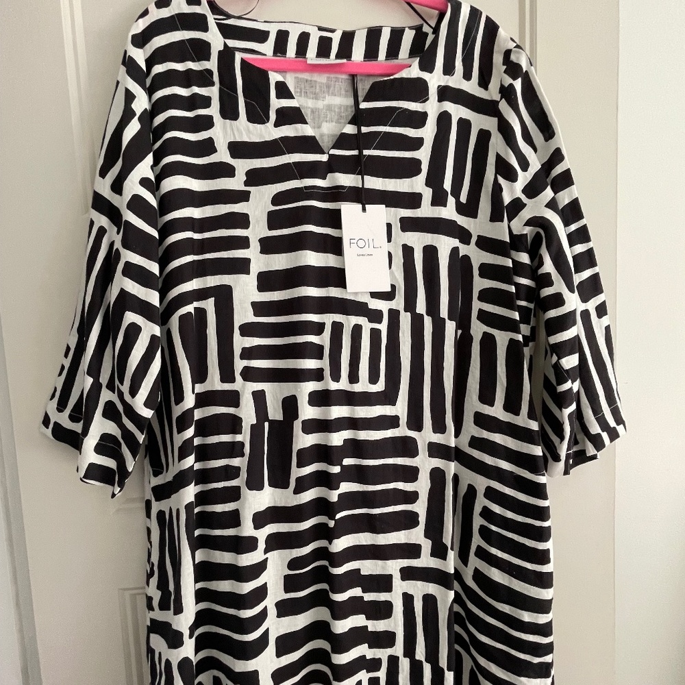 New with Tags Foil Linen Dress